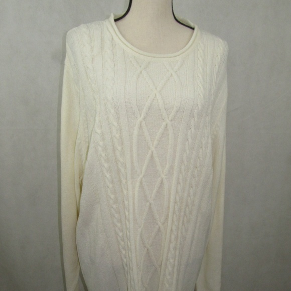 Karen Scott Sweaters - Karen Scott Sweater Size 2X Long Sleeve Ivory New